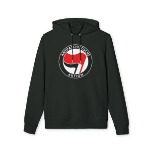 Antifa Antifaschistische Aktion organická mikina s kapucí