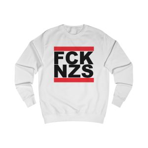 FCK NZS Black Font unisex mikina bez kapuce