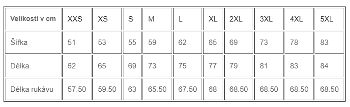 Cruiser size chart