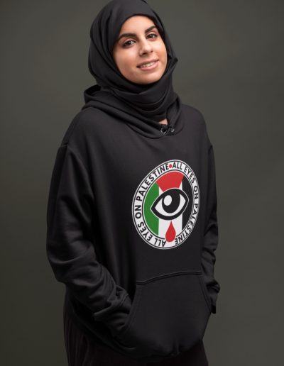 All Eyes on Palestine unisex mikina s kapucí