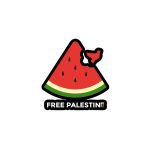 Free Palestine Watermelon kiss cut samolepky