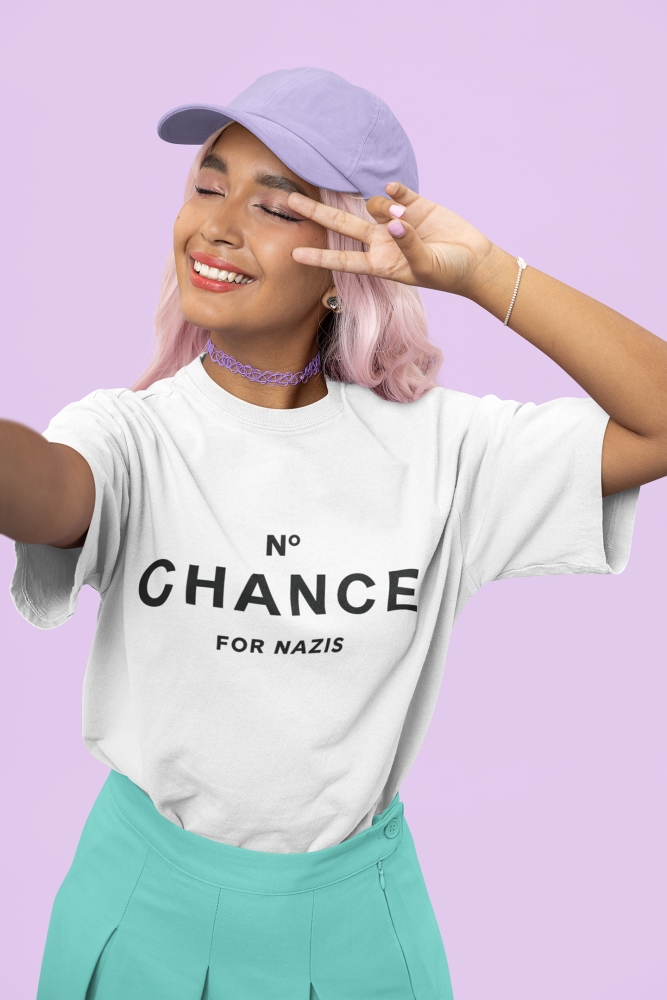 No Chance for Nazis unisex organické tričko